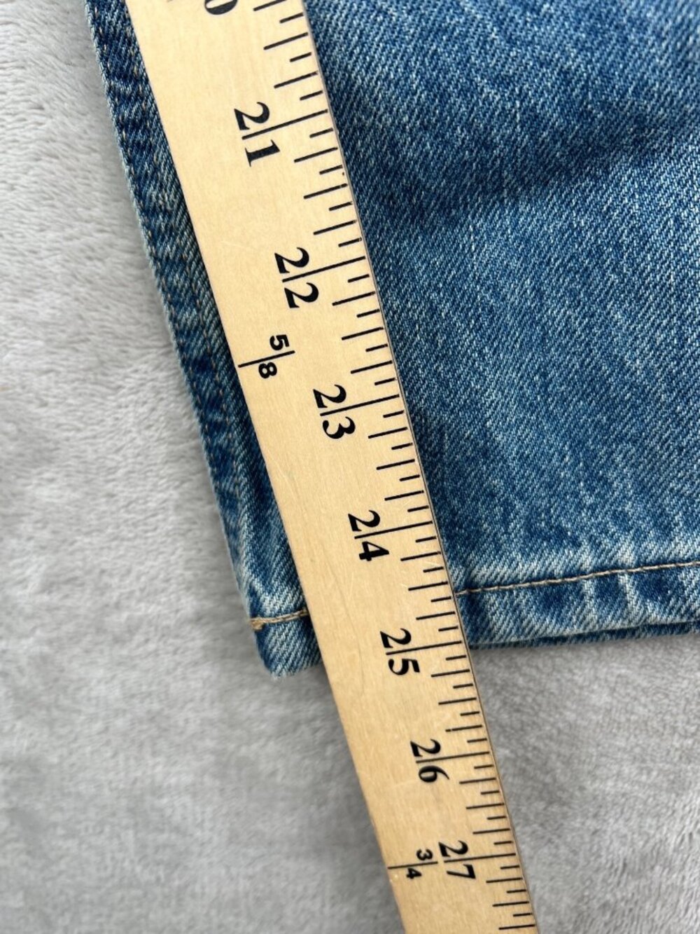 The Curvy 90s Cheeky Straight Jean By Everlane - Vintage Mid Blue High Rise 24 - Picture 14 of 16